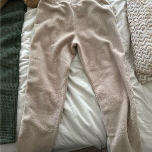 Alphalete Beige Teddy Joggers